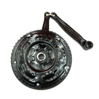 Шатуны стальные под квадрат для велосипеда Feel Fit 48/38/28 YP-008 Черный