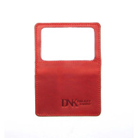 Мини обложка для документов ID паспорта DNK Leather DNK mini okno H col.H Красный
