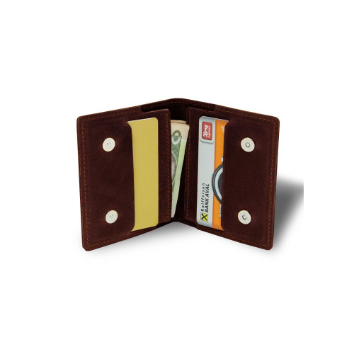 Кожаный мини кошелек-картхолдер BermuD Бордовый B 30-18Br-15-5 Кожаный мини кошелек-картхолдер BermuD Бордовый B 30-18Br-15-5