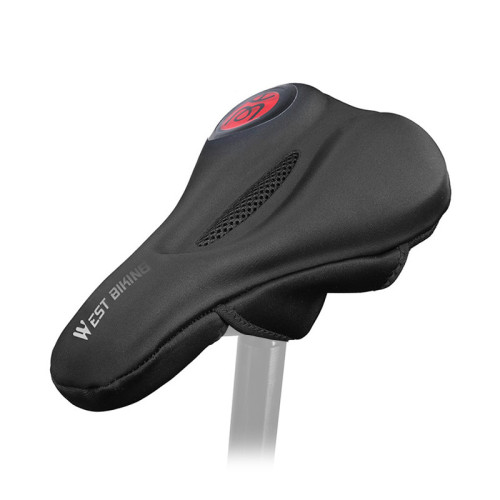 Чехол накладка на седло с гелем комфортый для спорта West Biking 0801088 285х162 мм Black + Red Чехол накладка на седло с гелем комфортый для спорта West Biking 0801088 285х162 мм Black + Red