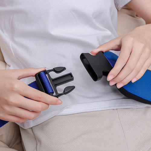 Мягкий ремень безопасности для инвалидной коляски фиксатор Lesko 435 мм Синий Мягкий ремень безопасности для инвалидной коляски фиксатор Lesko 435 мм Синий