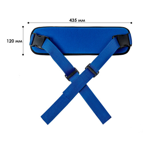 Мягкий ремень безопасности для инвалидной коляски фиксатор Lesko 435 мм Синий Мягкий ремень безопасности для инвалидной коляски фиксатор Lesko 435 мм Синий