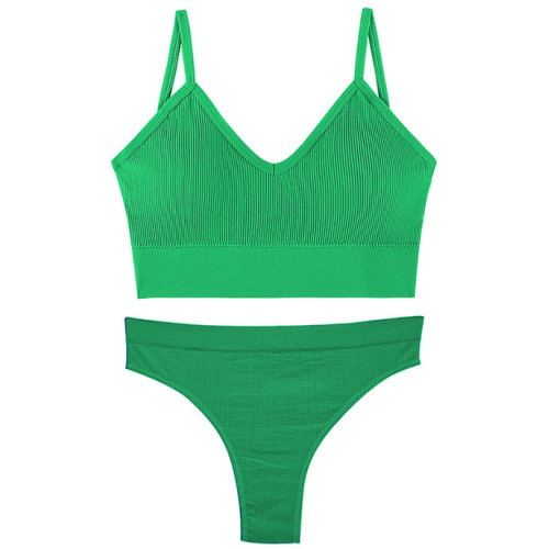 Бесшовный комплект женского белья Lesko 1608# L 80 ABC Лесной зеленый (12382-75073) Бесшовный комплект женского белья Lesko 1608# L 80 ABC Лесной зеленый (12382-75073)