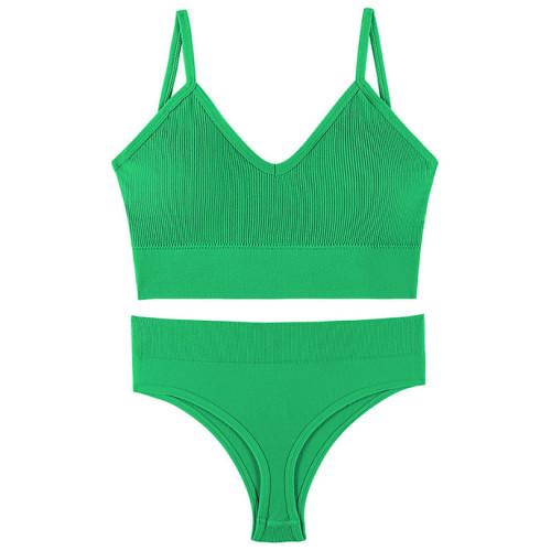 Бесшовный комплект женского белья Lesko 1608# L 80 ABC Лесной зеленый (12382-75073) Бесшовный комплект женского белья Lesko 1608# L 80 ABC Лесной зеленый (12382-75073)