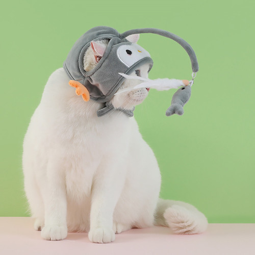 Игрушка-шапочка Lesko DT-569 Gray Penguin для кошек Игрушка-шапочка Lesko DT-569 Gray Penguin для кошек