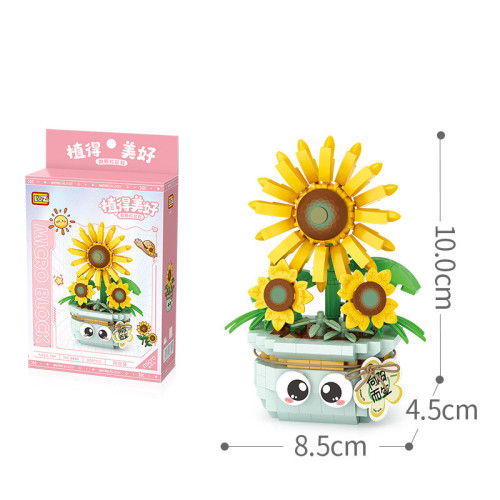 3D конструктор набор строительных блоков Loz 8840 подсолнух 320 деталей 3D конструктор набор строительных блоков Loz 8840 подсолнух 320 деталей