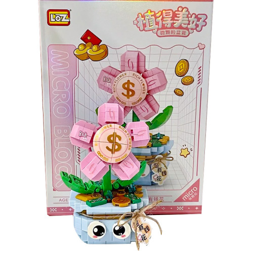 3D конструктор набор строительных блоков Loz 8839 пластиковый 350 деталей денежное дерево 3D конструктор набор строительных блоков Loz 8839 пластиковый 350 деталей денежное дерево