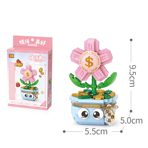 3D конструктор набор строительных блоков Loz 8839 пластиковый 350 деталей денежное дерево 3D конструктор набор строительных блоков Loz 8839 пластиковый 350 деталей денежное дерево
