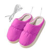 Домашние женские тапочки Lesko A-230 40-41 Purple с подогревом теплые