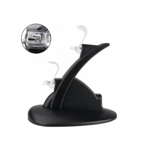 Двойная зарядная станция Dual USB Charging Stand для геймпадов PlayStation (PS4 / PS4 Slim / PS4 Pro) DualShock 4 Черный Двойная зарядная станция Dual USB Charging Stand для геймпадов PlayStation (PS4 / PS4 Slim / PS4 Pro) DualShock 4 Черный