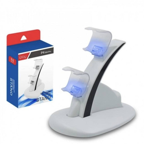 Зарядная док станция Iplay для Sony DualShock 4 PS4 на 2 геймпада Белый Зарядная док станция Iplay для Sony DualShock 4 PS4 на 2 геймпада Белый