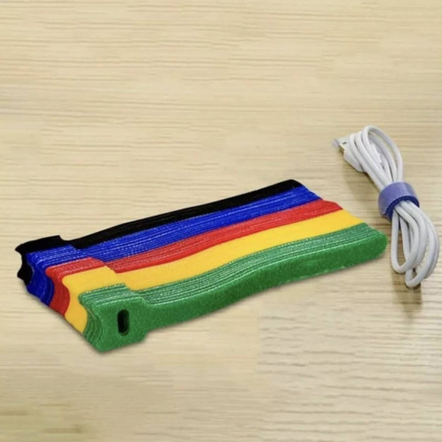 Органайзер кабеля Beus Pro стяжка липучка хомут для проводов 100 штук многоразовые Разноцветный Органайзер кабеля Beus Pro стяжка липучка хомут для проводов 100 штук многоразовые Разноцветный