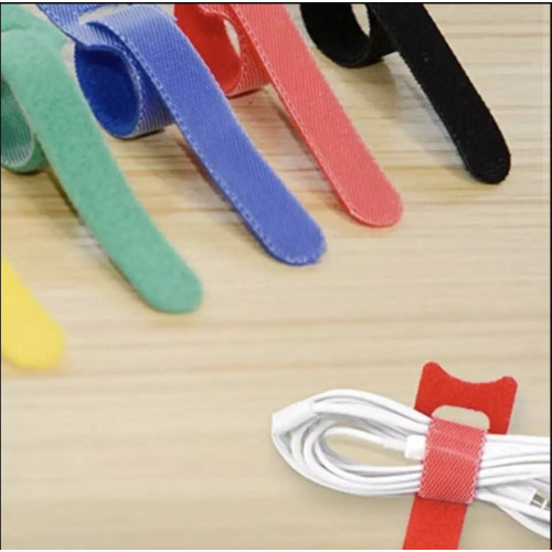 Органайзер кабеля Beus Pro стяжка липучка хомут для проводов 100 штук многоразовые Разноцветный Органайзер кабеля Beus Pro стяжка липучка хомут для проводов 100 штук многоразовые Разноцветный