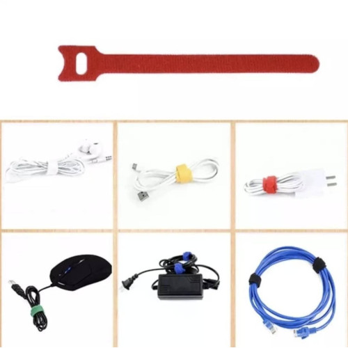 Органайзер кабеля Beus Pro стяжка липучка хомут для проводов 100 штук многоразовые Разноцветный Органайзер кабеля Beus Pro стяжка липучка хомут для проводов 100 штук многоразовые Разноцветный