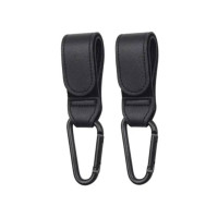 Карабин держатель Choice для крепления сумок на коляску и автокресла на липучке 2 шт Черный