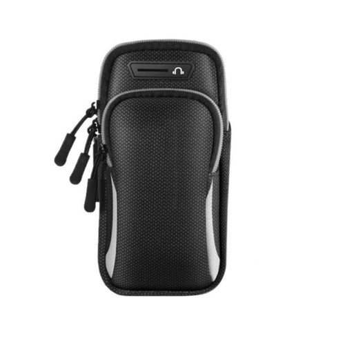 Сумка-чехол на руку для бега CWa с 2 карманами 17х9.5 см Черная (K2380580) Сумка-чехол на руку для бега CWa с 2 карманами 17х9.5 см Черная (K2380580)