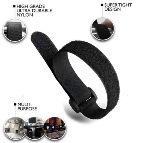 Органайзер Фиксатор кабеля нейлоновые стяжки держатель хомут EPNew для проводов велосепеда липучка 20 шт Черный Органайзер Фиксатор кабеля нейлоновые стяжки держатель хомут EPNew для проводов велосепеда липучка 20 шт Черный