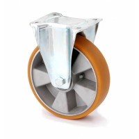 Колесо KAMA не поворотное Standart с крепежной панелью 44 серии 125 мм (4407-ST-125-B)