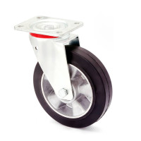 Колесо поворотное KAMA алюминий/резина серия 17 STANDART 160 мм (1702-ST-160-B)