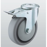 Аппаратное колесо SNB поворотное с отверстием и тормозом 160 мм (3206-ST-160-R)