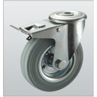 Колесо поворотное SNB с отверстием и тормозом 80 мм (1206-ST-080-R)