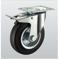 Колесо поворотное SNB с крепёжной панелью и тормозом (114125)