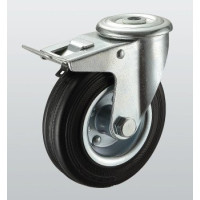 Колеса SNB поворотные с отверстием и тормозом 200 мм (1106-ST-200-R)