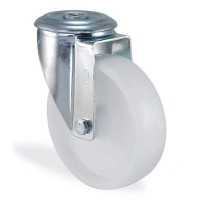 Колесо поворотное из полипропилена KAMA 160 мм Белый (205160)