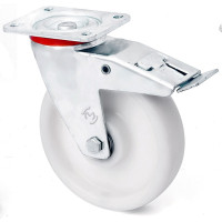 Поворотные большегрузные колеса KAMA из полипропилена с тормозом 125 мм (2304-ST-125-B)