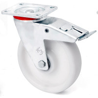 Поворотные большегрузные колеса КАМА из полипропилена с тормозом 200 мм (2304-ST-200-B)
