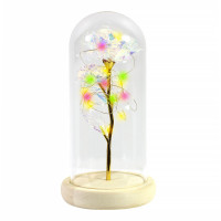 Роза в колбе 24К Lesko KY-1124 Цветной свет с LED подсветкой