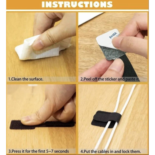 Органайзер кабеля стяжка липучка хомут фиксатор Choice для кабеля 20 штук многоразовые Черный Органайзер кабеля стяжка липучка хомут фиксатор Choice для кабеля 20 штук многоразовые Черный