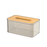 Настольная коробка-органайзер Lesko 3565 Gray для салфеток 21.5х13х9.5 см