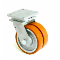 Сдвоеное большегрузное колесо KAMA из поулиритана 201 мм (4602-DSTR-201-B)