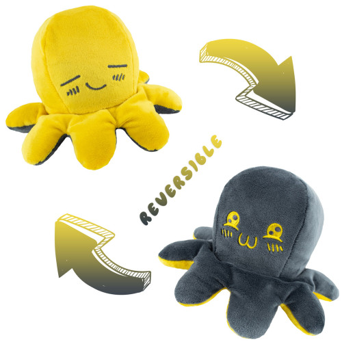 Мягкая игрушка Kidsqo Осьминог перевёртыш 11см Серо-Желтый (KD660) Мягкая игрушка Kidsqo Осьминог перевёртыш 11см Серо-Желтый (KD660)