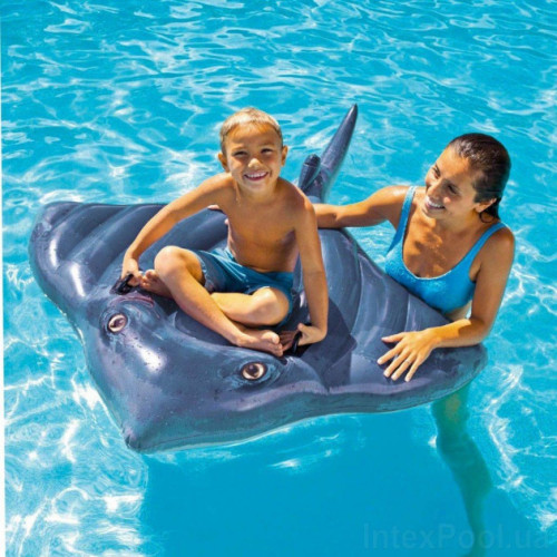 Плотик надувной Intex Скат 145x188см Синий (57550) Плотик надувной Intex Скат 145x188см Синий (57550)