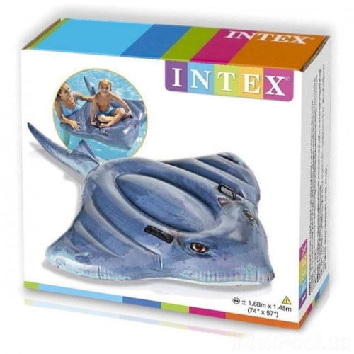 Плотик надувной Intex Скат 145x188см Синий (57550) Плотик надувной Intex Скат 145x188см Синий (57550)