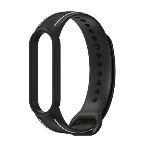 Ремешок для Xiaomi Mi Band 5 | 6 силикон + кожа MiJobs Черный (1540701) Ремешок для Xiaomi Mi Band 5 | 6 силикон + кожа MiJobs Черный (1540701)