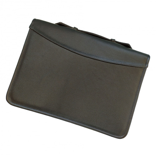 Папка портфель для документов из натуральной кожи Дорожка Черная (7104-1) Папка портфель для документов из натуральной кожи Дорожка Черная (7104-1)