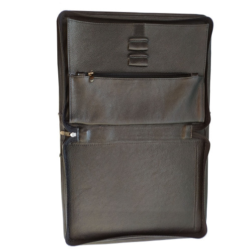 Папка портфель для документов из натуральной кожи Дорожка Черная (7104-1) Папка портфель для документов из натуральной кожи Дорожка Черная (7104-1)