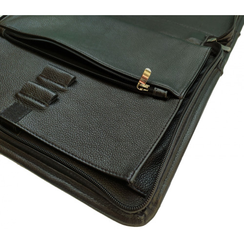 Папка портфель для документов из натуральной кожи Дорожка Черная (7104-1) Папка портфель для документов из натуральной кожи Дорожка Черная (7104-1)