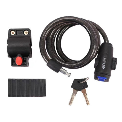 Замок велосипедный Feel Fit тросовый с держателем 10*1200 мм Замок велосипедный Feel Fit тросовый с держателем 10*1200 мм