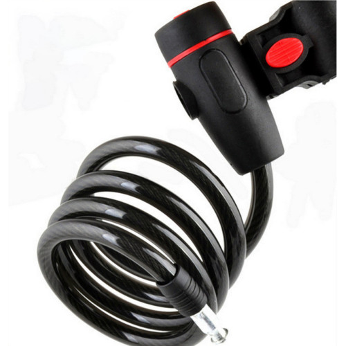 Замок велосипедный Feel Fit тросовый с держателем 10*1200 мм Замок велосипедный Feel Fit тросовый с держателем 10*1200 мм