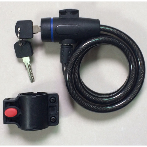 Замок велосипедный Feel Fit тросовый с держателем 10*1200 мм Замок велосипедный Feel Fit тросовый с держателем 10*1200 мм