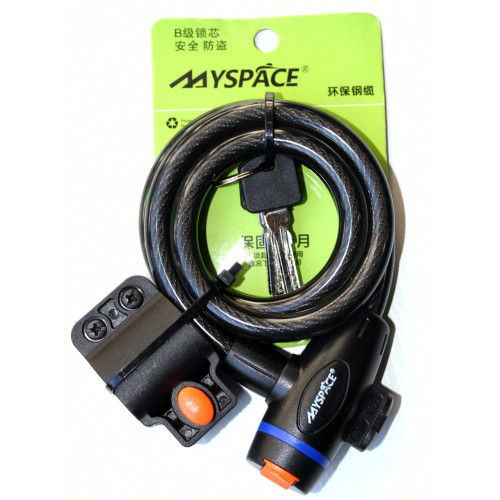 Замок велосипедный Feel Fit тросовый с держателем 10*1200 мм Замок велосипедный Feel Fit тросовый с держателем 10*1200 мм